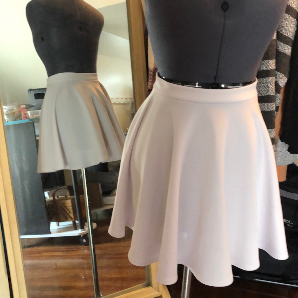 White skater skirt